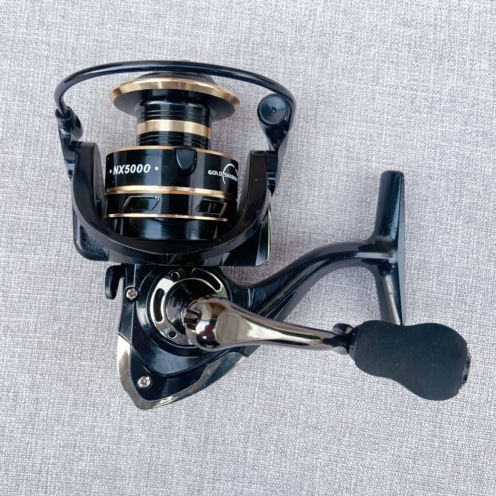 1pc 14 Ball Bearings Two Colors Metal Spinning Fishing Reel For Long Casting & Freshwater Fishing