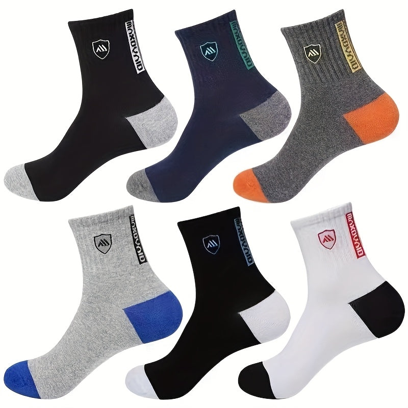 5 Pairs of Men's Comfortable Tube Socks, Men's Athletic Socks - Soft, Breathable, Ideal for Home and Outdoor Wear, Suitable for All Seasons Version