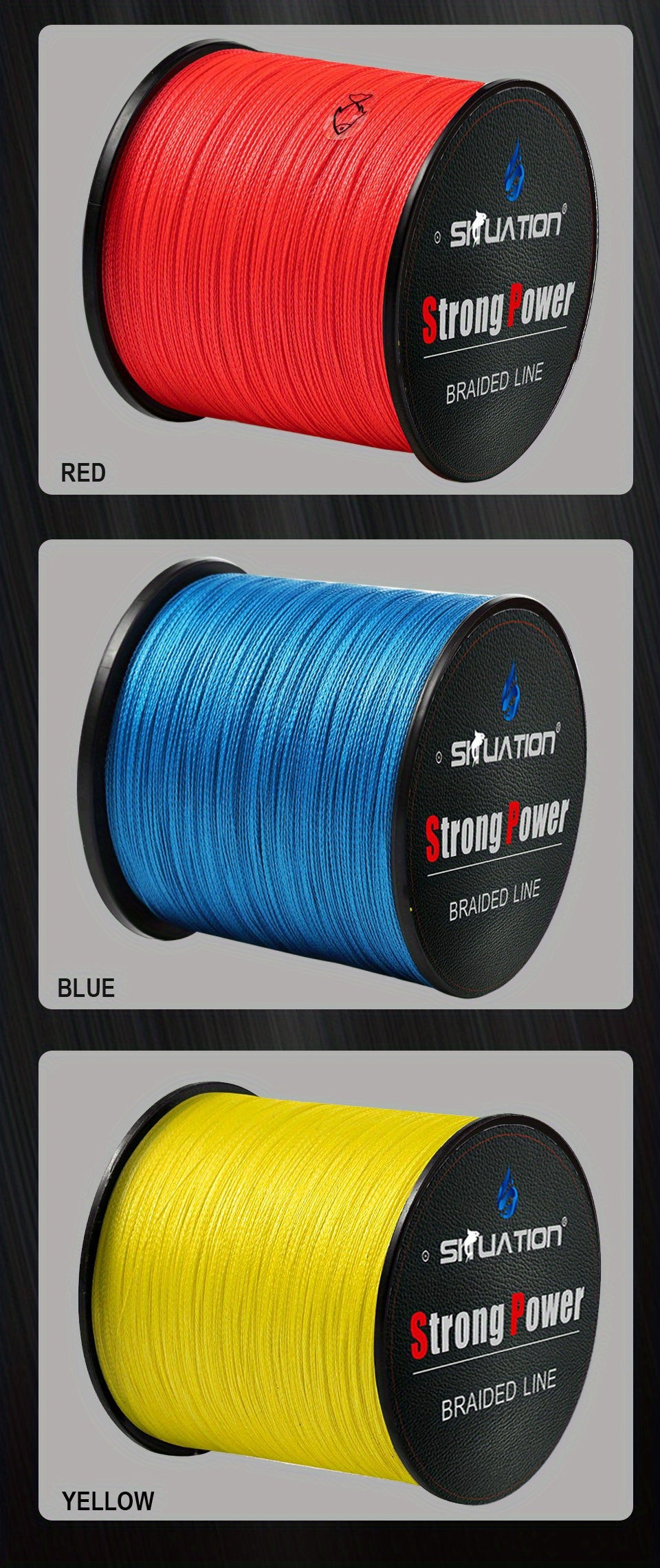 300/500M 4-Strand Multifilament PE Braided Fishing Line - Super Strong Anti-abrasion, Smooth Long Casting, 328/546YDS, 10/20/30/40/80LB (4.54/9.07/13.61/18.14/36.29KG) Pull, Durable and Reliable for Fishing Enthusiasts