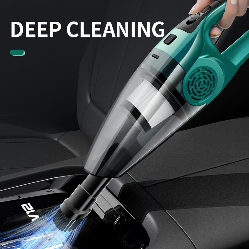 12V Car Vacuum Cleaner with Strong Suction, 3-5m Cord, 4 Cleaning Modes & 2 Nozzles - Compact Handheld Design for Car Interior, Pet Hair, Dust, and Debris Removal, Vacuum Cleaner for Car, Pet Hair Remover, Modern Aesthetic, D