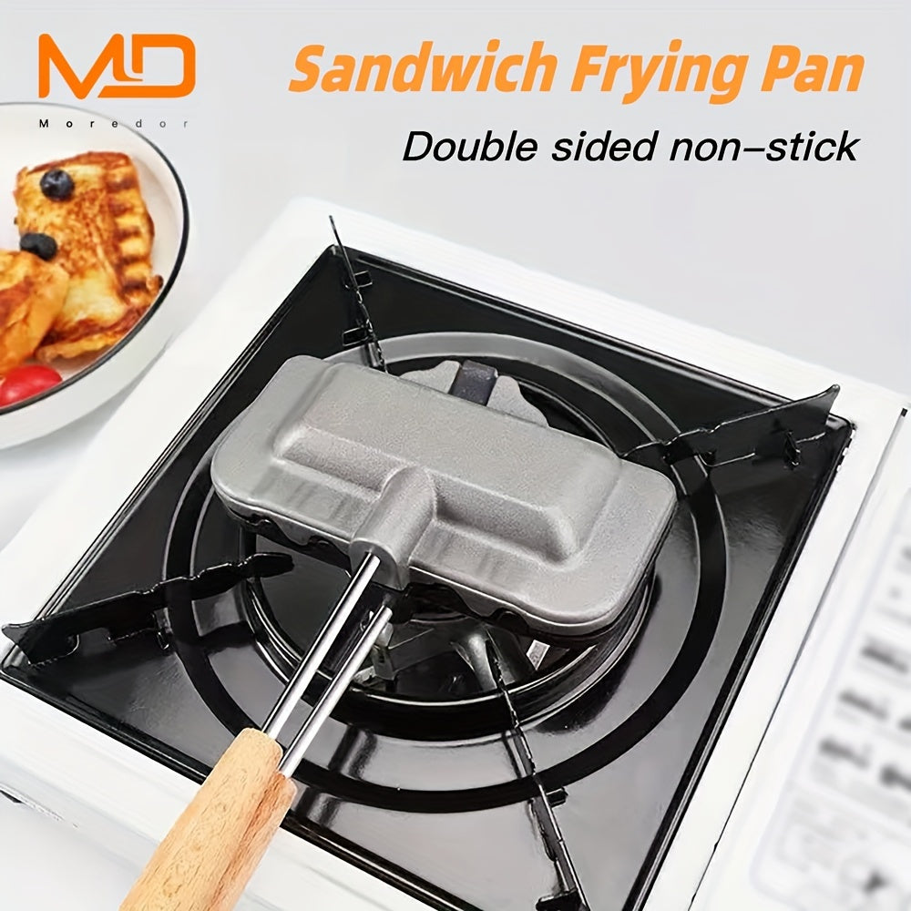 1pc Double Sided Non-Stick Sandwich Maker - Perfect For Breakfast, Paninis, Waffles, And Hamburgers - Kitchen Gadget And Baking Tool For Home Kitchen