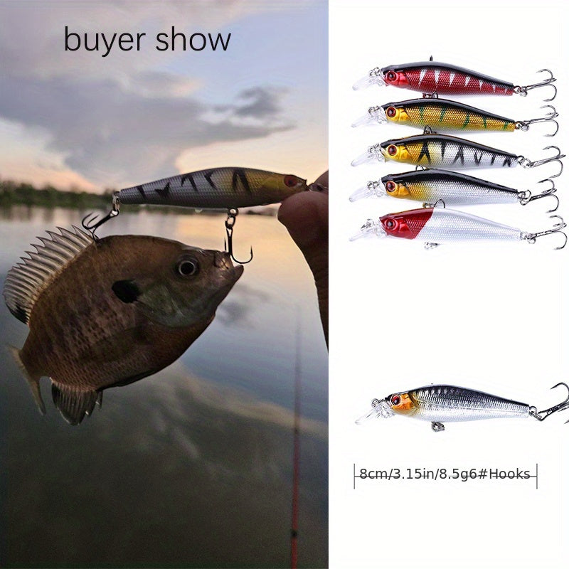 56-Piece Topwater Minnow Fishing Lures Kit - High-Performance Artificial Tackle with Realistic Crank Baits for Guaranteed Catch - Ideal for All Fish Species, Perfect for Beginners and Pros!