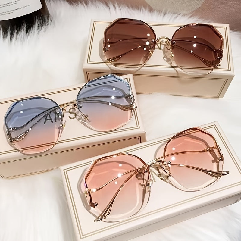 Izingilazi Ezingenasici Ze-Trendy Gradient Rimless Zabesifazane – Amafreyimu Womklami Oyindilinga Oyisitayela