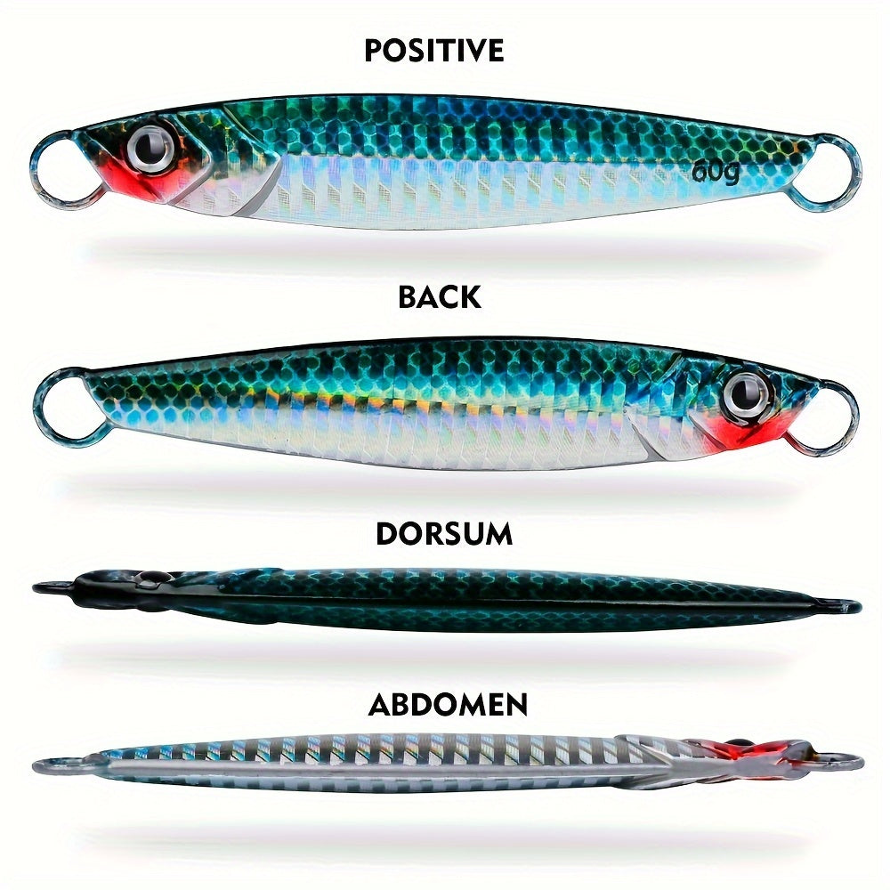 17g-60g PROBEROS Premium Metal Jig Fishing Lure - Versatile Sizes for Bass, Trout & More with Long Casting Distance