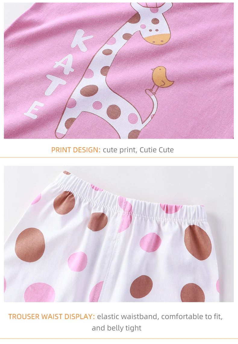 Children's Sets mother Kids Clothes Boys Girl T-shirt Shorts 2PCS Summer Cotton Short sleeve Baby Children Clothing Toddler Suit