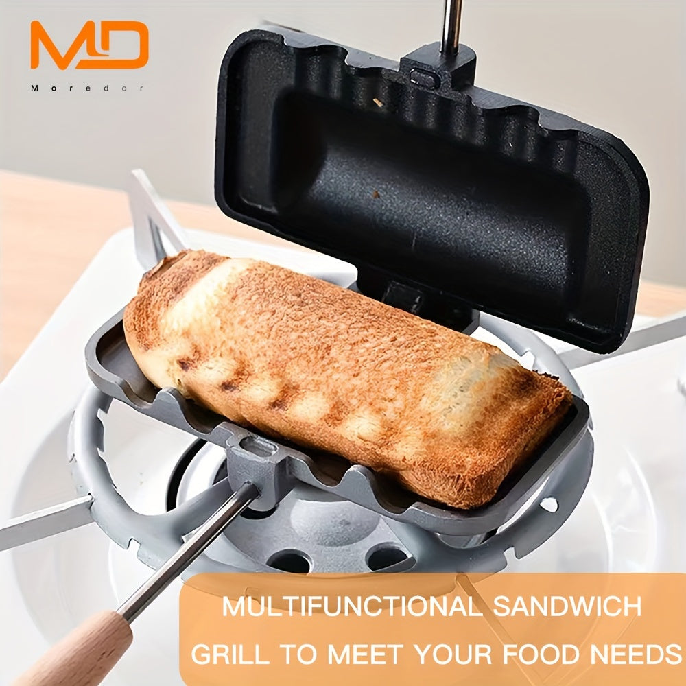 1pc Double Sided Non-Stick Sandwich Maker - Perfect For Breakfast, Paninis, Waffles, And Hamburgers - Kitchen Gadget And Baking Tool For Home Kitchen