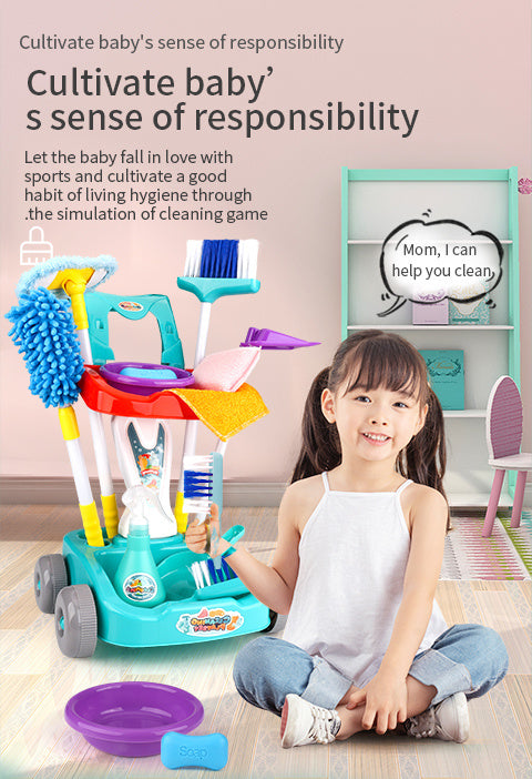 Kids’ Broom & Dustpan Toy Set – Realistic Home Cleaning Simulation, Fun Floor Sweeping Playset for Children, Perfect Birthday & Christmas Gift