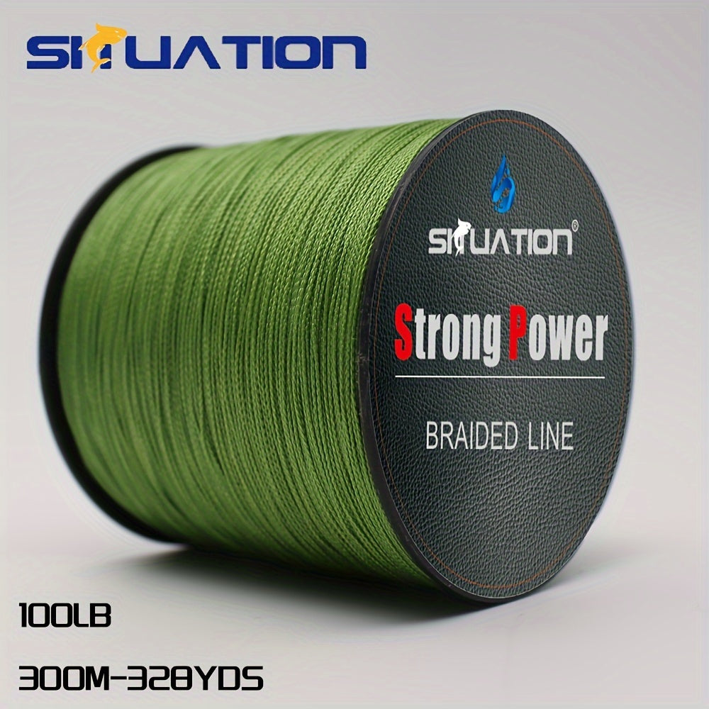 300/500M 4-Strand Multifilament PE Braided Fishing Line - Super Strong Anti-abrasion, Smooth Long Casting, 328/546YDS, 10/20/30/40/80LB (4.54/9.07/13.61/18.14/36.29KG) Pull, Durable and Reliable for Fishing Enthusiasts
