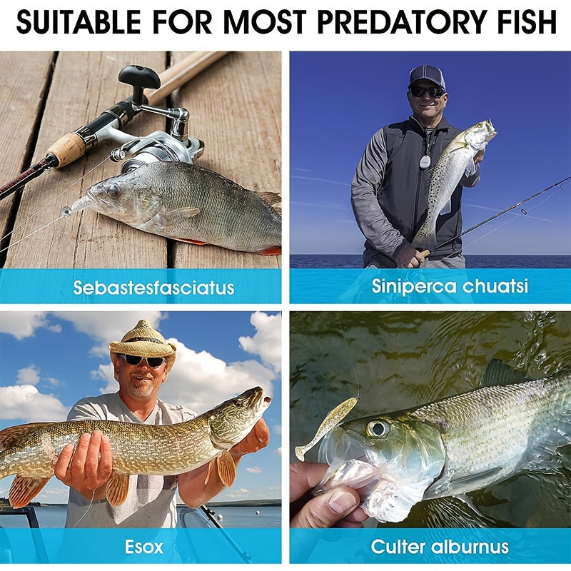 50pcs Versatile Fishing Soft Lures - Life-like Paddle Tail Swimbaits for Trout, Salmon, Redfish - Ideal for All Water Types