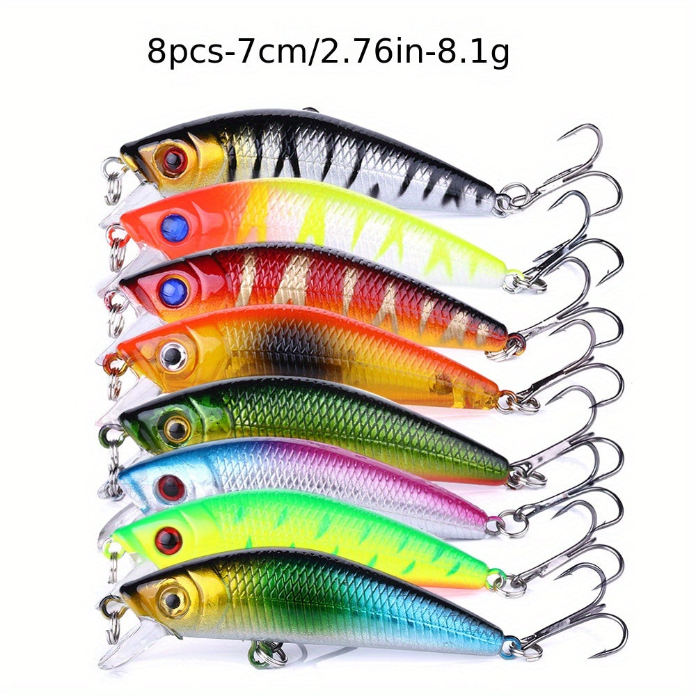 56-Piece Topwater Minnow Fishing Lures Kit - High-Performance Artificial Tackle with Realistic Crank Baits for Guaranteed Catch - Ideal for All Fish Species, Perfect for Beginners and Pros!