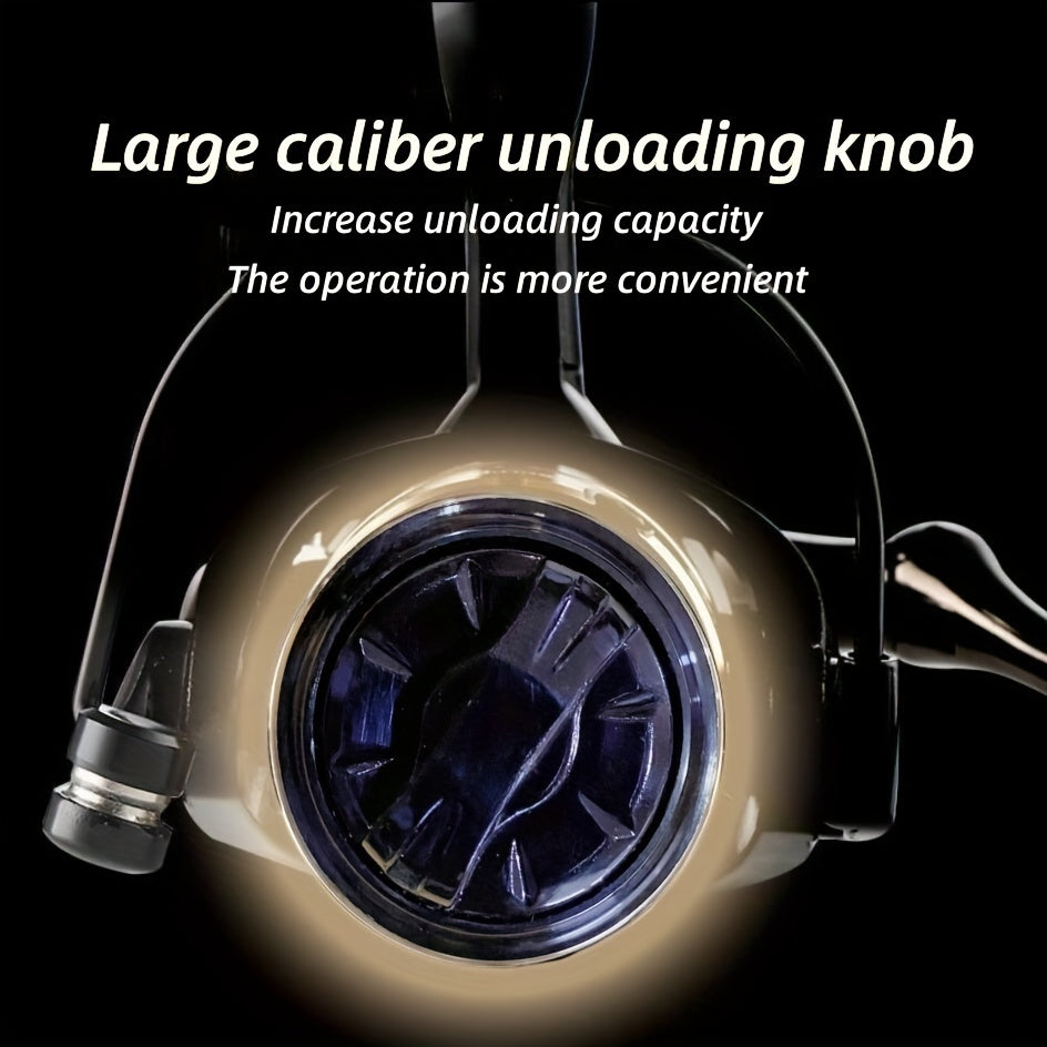 1pc 14 Ball Bearings Two Colors Metal Spinning Fishing Reel For Long Casting & Freshwater Fishing