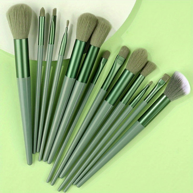 13PCS Soft Fluffy Makeup Brushes Set With Makeup Sponge For Cosmetics Foundation Blush Powder Eyeshadow Kabuki Blending Makeup Brush Beauty Tool