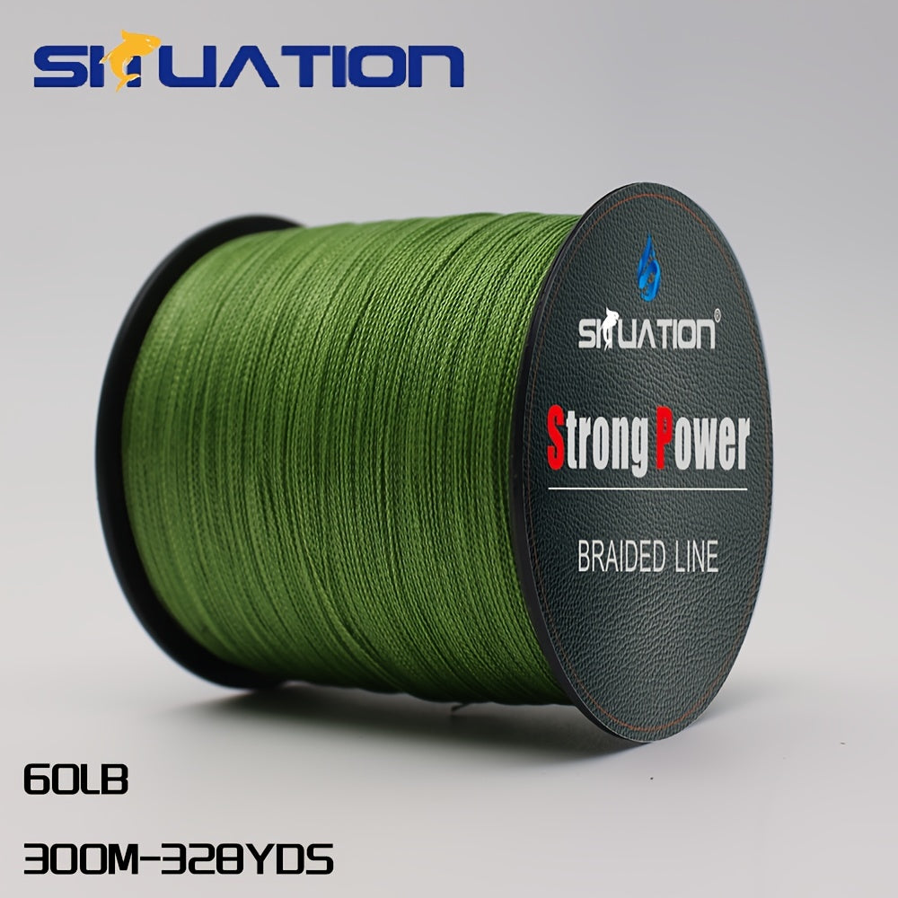 300/500M 4-Strand Multifilament PE Braided Fishing Line - Super Strong Anti-abrasion, Smooth Long Casting, 328/546YDS, 10/20/30/40/80LB (4.54/9.07/13.61/18.14/36.29KG) Pull, Durable and Reliable for Fishing Enthusiasts