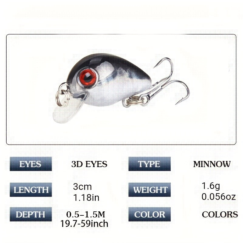 10pcs Premium Crankbait Fishing Lure Kit - Hard Bait Set for Pike, Carp, and Mixed Species - Artificial Spoonbait with Wobbling Action for Maximum Attraction