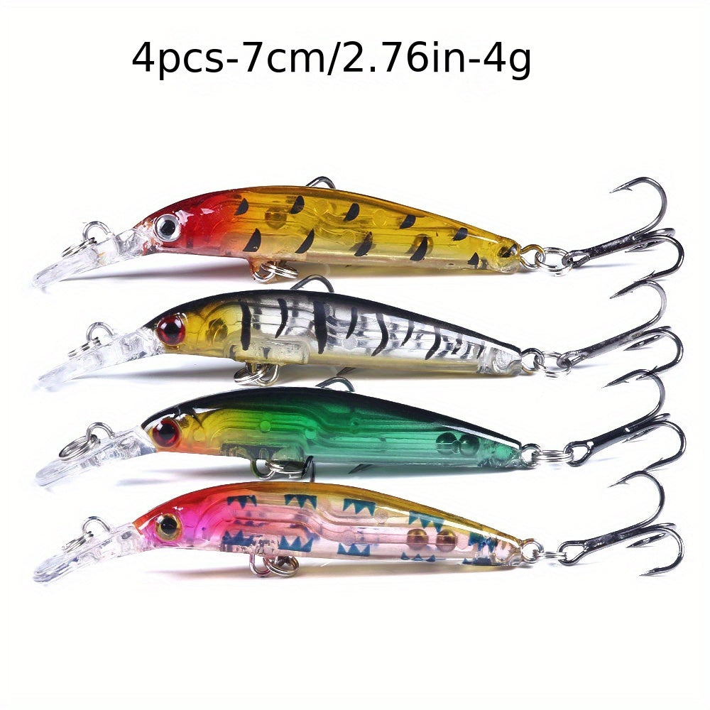 56-Piece Topwater Minnow Fishing Lures Kit - High-Performance Artificial Tackle with Realistic Crank Baits for Guaranteed Catch - Ideal for All Fish Species, Perfect for Beginners and Pros!