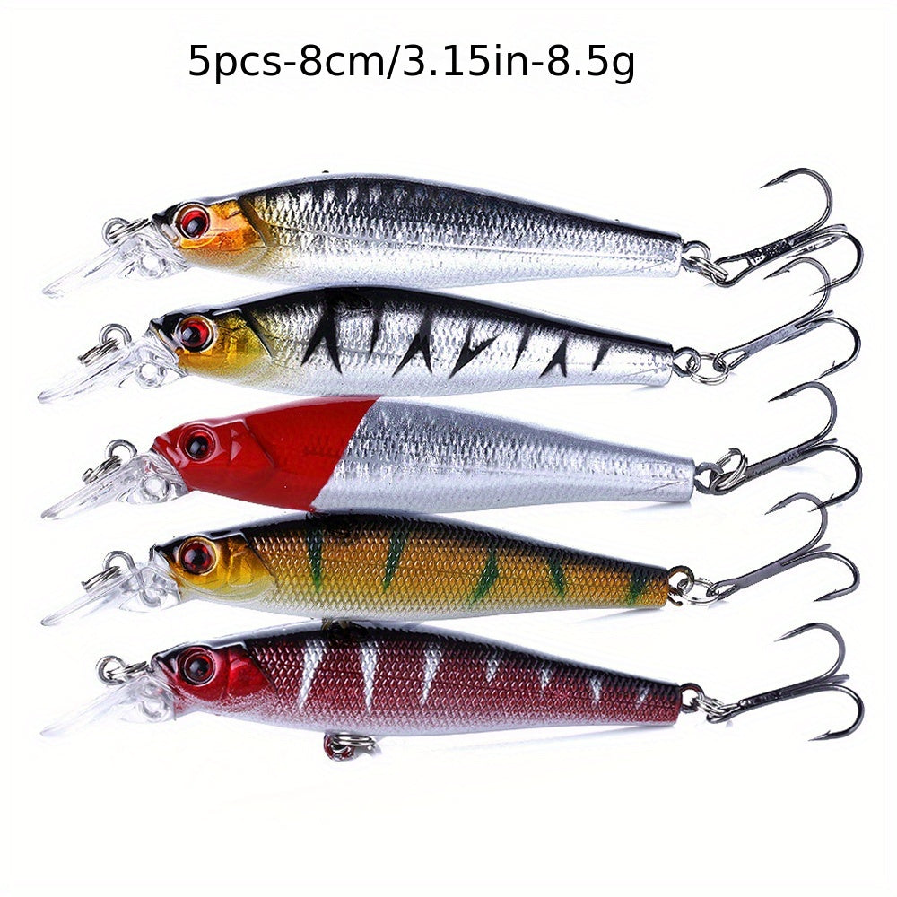56-Piece Topwater Minnow Fishing Lures Kit - High-Performance Artificial Tackle with Realistic Crank Baits for Guaranteed Catch - Ideal for All Fish Species, Perfect for Beginners and Pros!