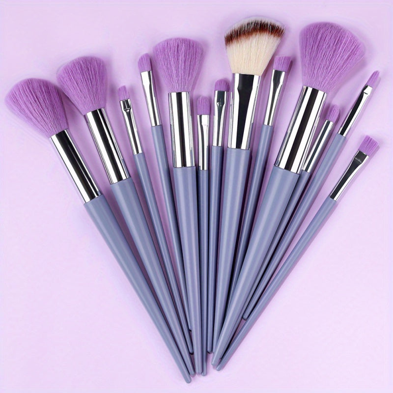 13PCS Soft Fluffy Makeup Brushes Set With Makeup Sponge For Cosmetics Foundation Blush Powder Eyeshadow Kabuki Blending Makeup Brush Beauty Tool