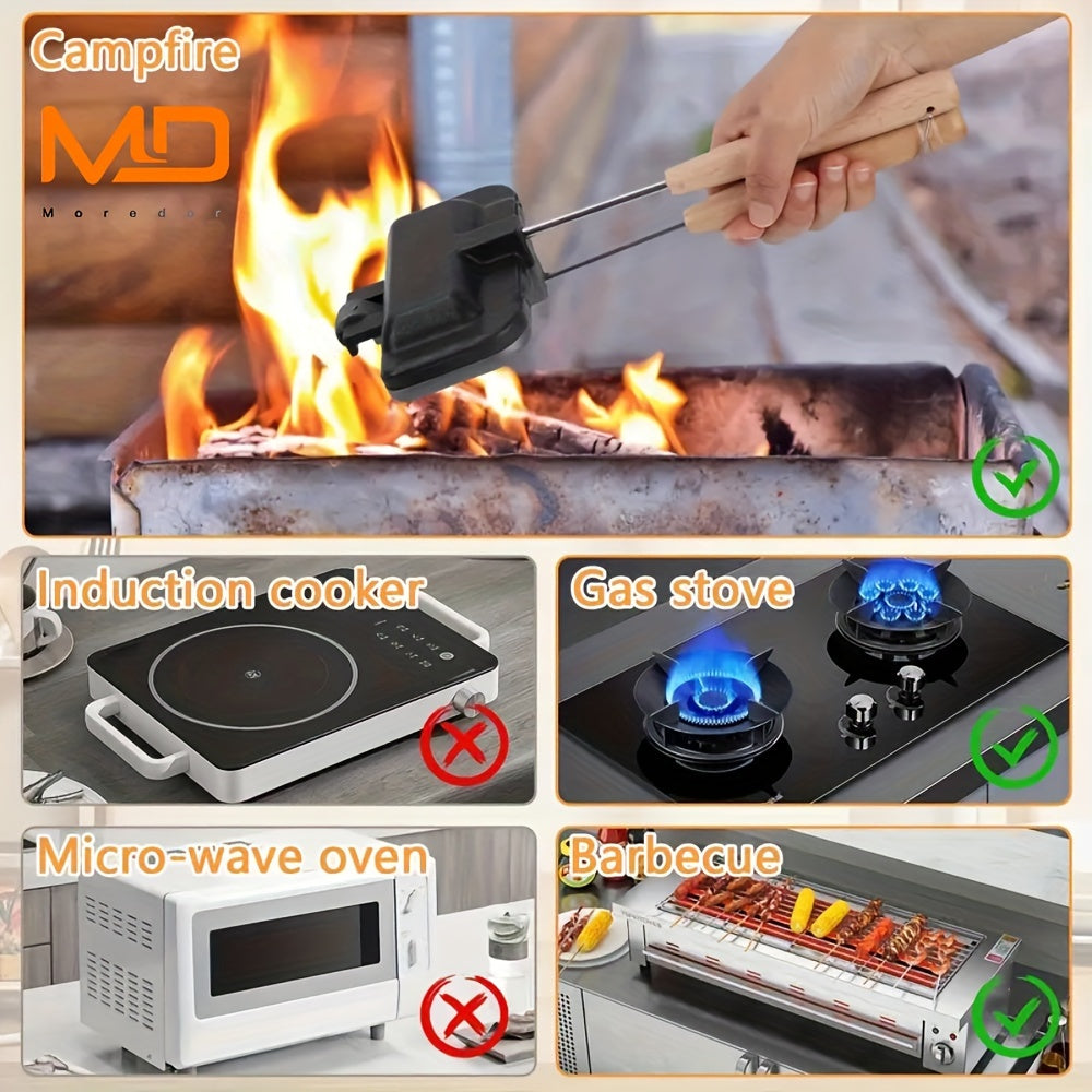 1pc Double Sided Non-Stick Sandwich Maker - Perfect For Breakfast, Paninis, Waffles, And Hamburgers - Kitchen Gadget And Baking Tool For Home Kitchen