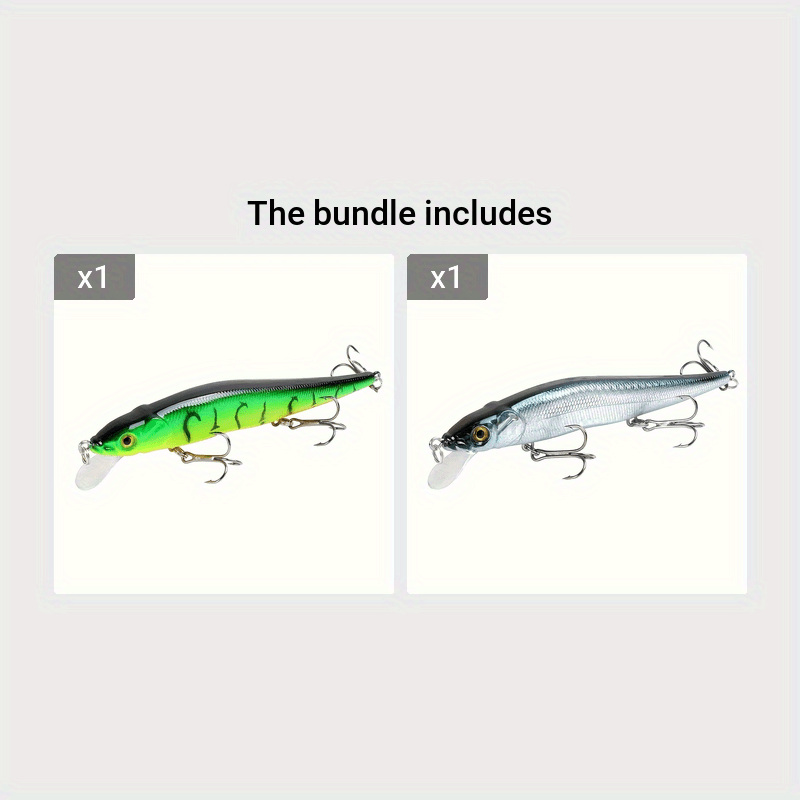 1pc 11.5cm/14g Lifelike Minnow Plastic Simulation Lure - Premium Hard Bait with 3 Sharp Treble Hooks for Pike Carp Fishing - Artificial Bait with Realistic Swimming Action
