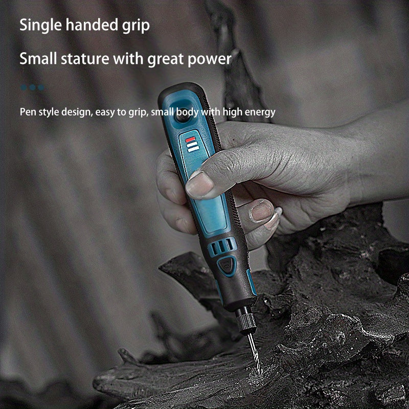 Mini Electric Grinder Pen Set – USB Rechargeable Handheld Engraving & Polishing Tool, Compact Rotary Grinder for Jade, Jewelry, Wood, and DIY Projects