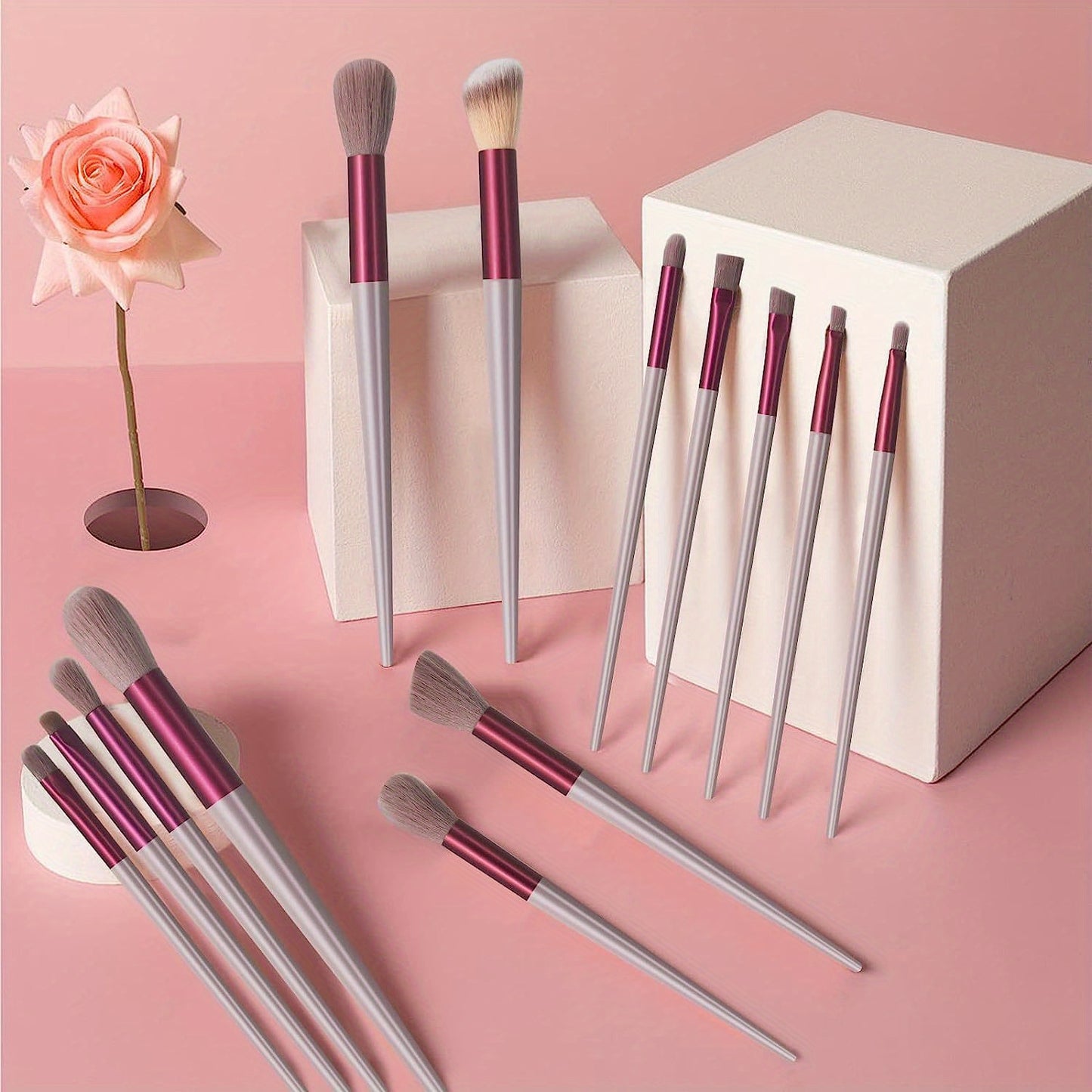 13PCS Soft Fluffy Makeup Brushes Set With Makeup Sponge For Cosmetics Foundation Blush Powder Eyeshadow Kabuki Blending Makeup Brush Beauty Tool
