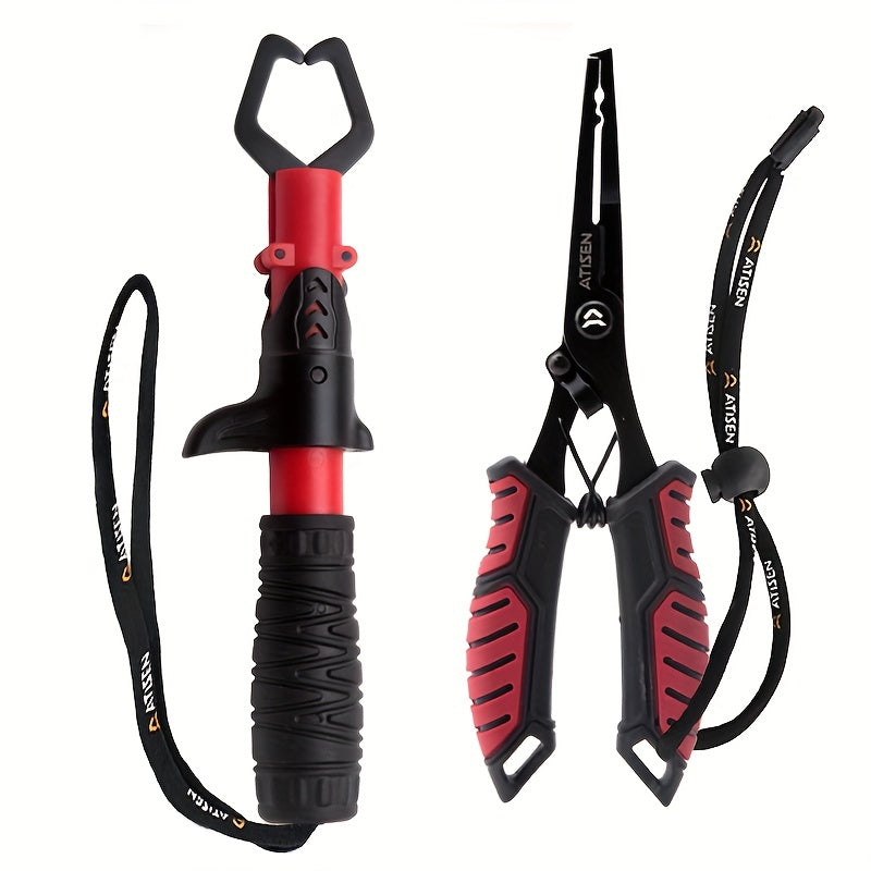 2pcs Durable Stainless Steel Fishing Pliers - Essential Tool for Easy Fish Control and Outdoor Fishing