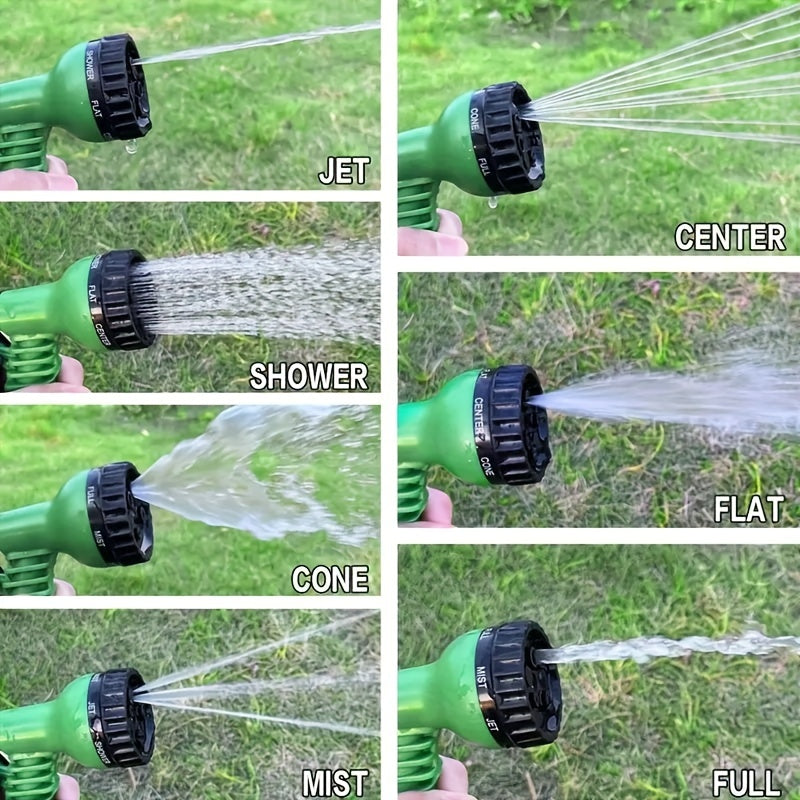 Expandable Garden Hose with Spray Nozzle – 25ft/50ft/100ft Flexible Water Hose, 3-Layer Latex Core & Durable Fabric, for Car Wash, Lawn & Garden Irrigation