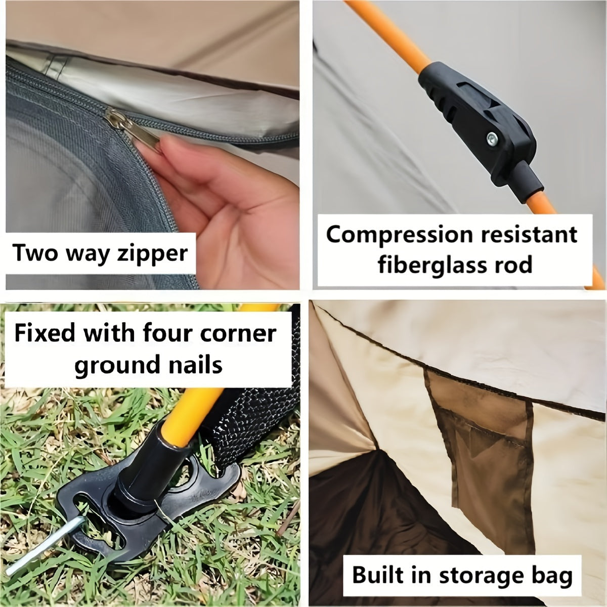 QuickSet 2-3/3-4 Person Portable Camping Tent - Waterproof, Sun-Protected, Automatic Quick-Opening Design - Ideal for Outdoor Travel, Beach, Fishing, Hiking Adventures