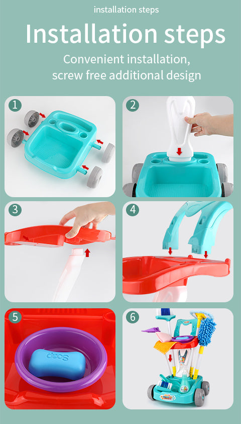 Kids’ Broom & Dustpan Toy Set – Realistic Home Cleaning Simulation, Fun Floor Sweeping Playset for Children, Perfect Birthday & Christmas Gift