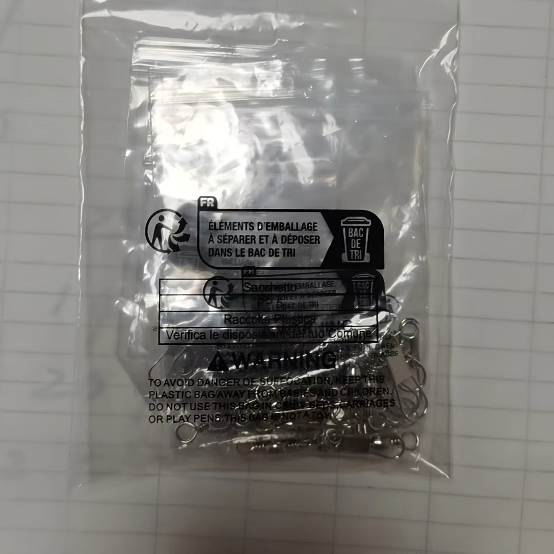 50/200pcs Durable Lure Connector, High Strength Swivel With Interlock Snap, Fishing Accessories