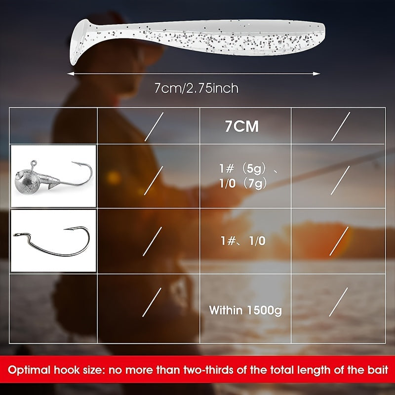 50pcs Versatile Fishing Soft Lures - Life-like Paddle Tail Swimbaits for Trout, Salmon, Redfish - Ideal for All Water Types
