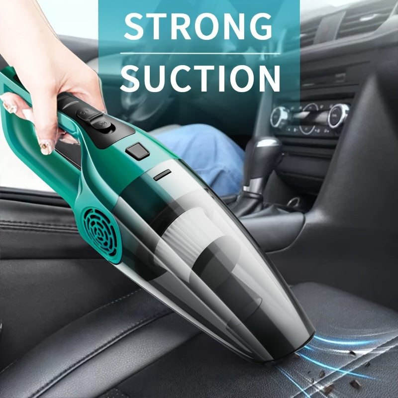 12V Car Vacuum Cleaner with Strong Suction, 3-5m Cord, 4 Cleaning Modes & 2 Nozzles - Compact Handheld Design for Car Interior, Pet Hair, Dust, and Debris Removal, Vacuum Cleaner for Car, Pet Hair Remover, Modern Aesthetic, D