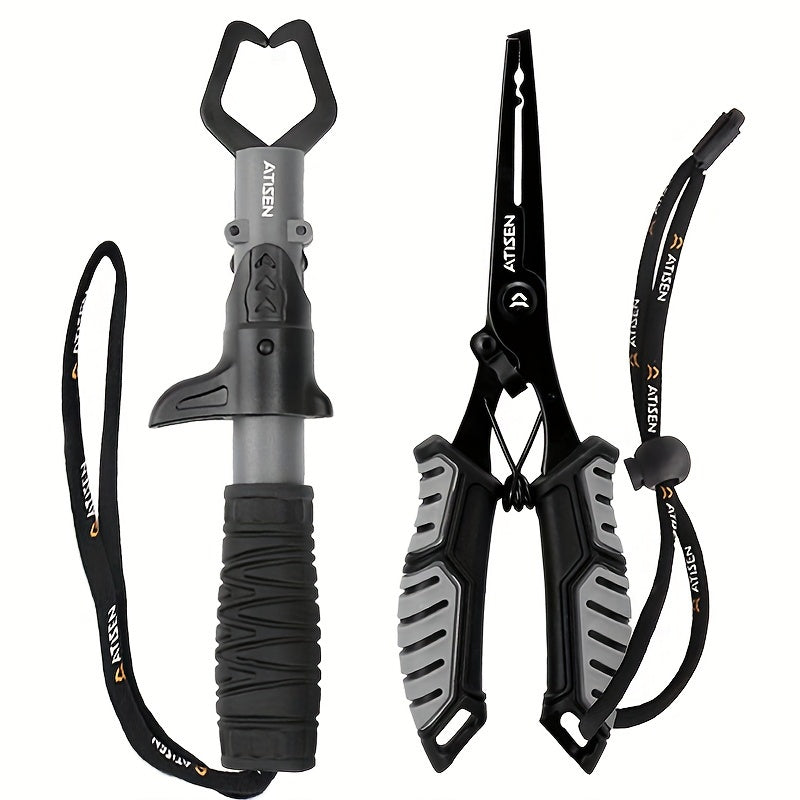 2pcs Durable Stainless Steel Fishing Pliers - Essential Tool for Easy Fish Control and Outdoor Fishing