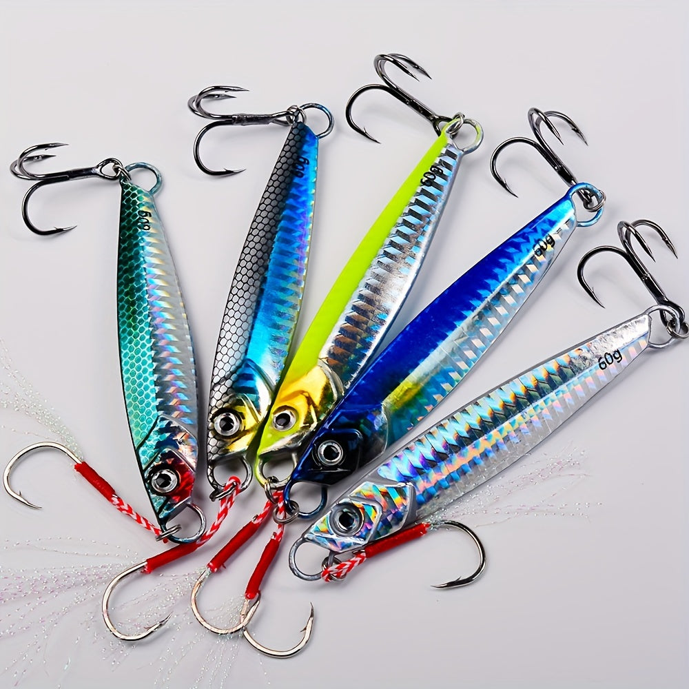17g-60g PROBEROS Premium Metal Jig Fishing Lure - Versatile Sizes for Bass, Trout & More with Long Casting Distance