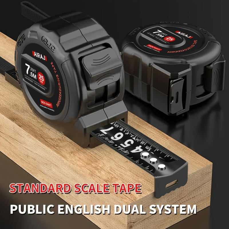 AIRAJ Digital Tape Measure – High-Accuracy 3m/5m/7.5m, Dual Metric & Imperial Scale, Durable Rust-Proof Industrial Measuring Tool (Non-Laser)