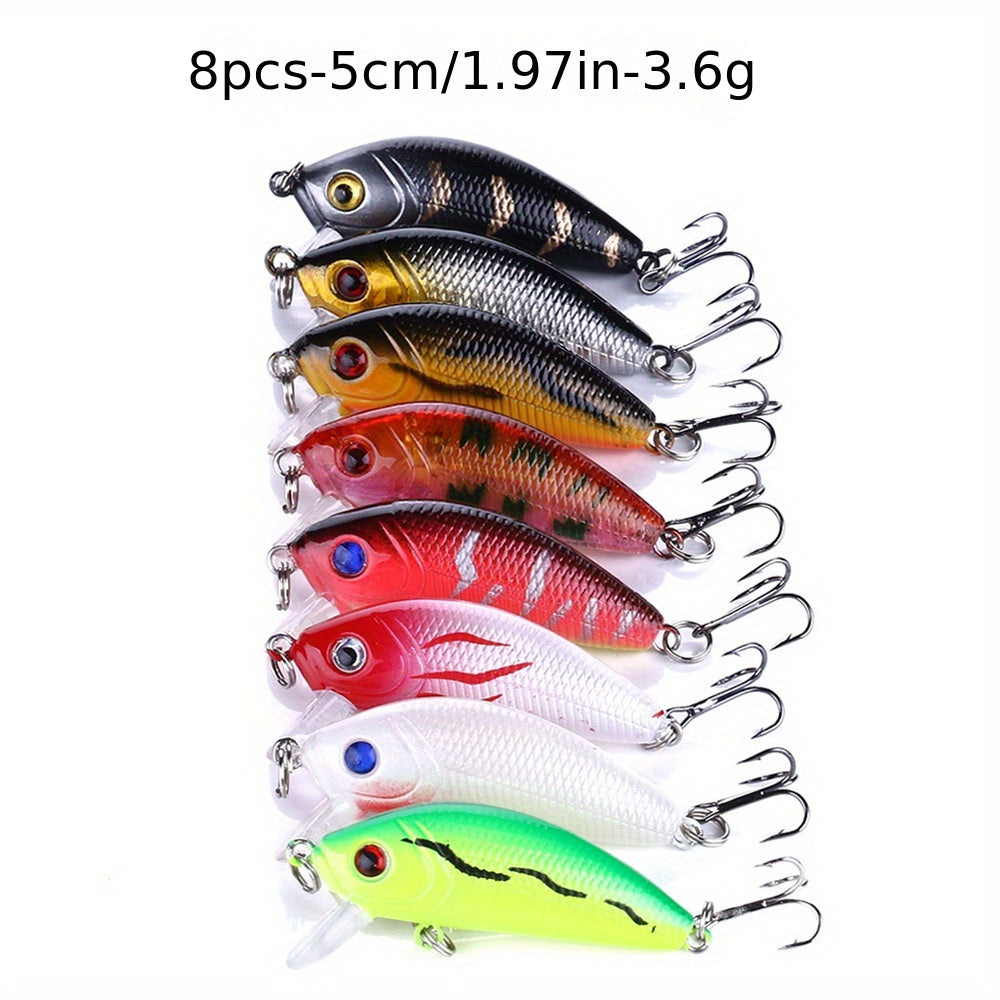 56-Piece Topwater Minnow Fishing Lures Kit - High-Performance Artificial Tackle with Realistic Crank Baits for Guaranteed Catch - Ideal for All Fish Species, Perfect for Beginners and Pros!