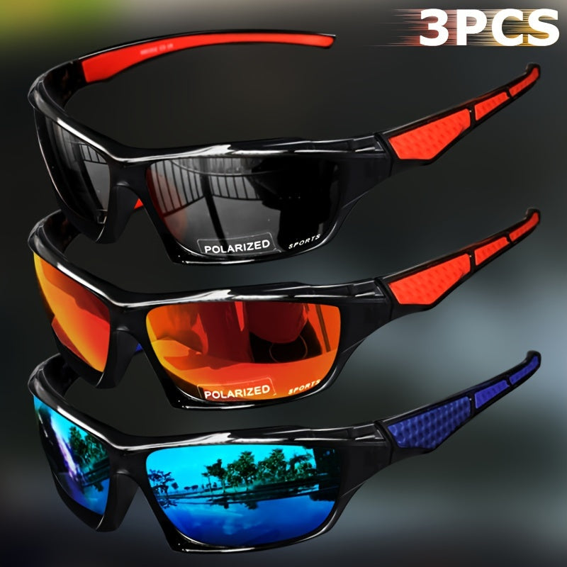 1/3pcs Vibrant Color-Changing Polarized Sports Glasses - Windproof, Anti-Glare, Unisex Design for Enhanced Visibility - Ideal for Outdoor Enthusiasts: Fishing, Biking, Hiking, Running, Driving, and More!
