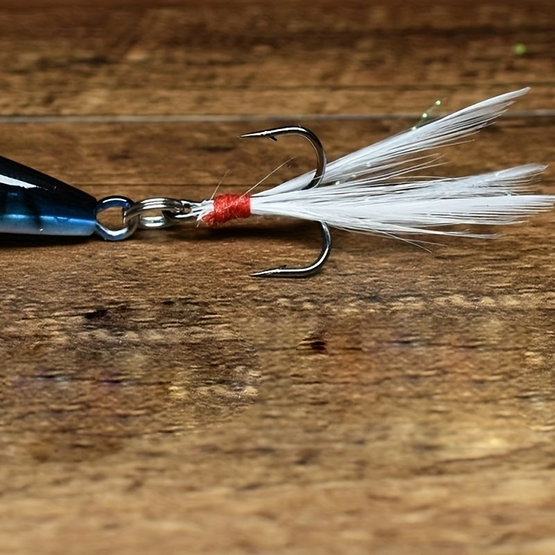 1pc Realistic 3D Bionic Minnow Fishing Lure - Lifelike Laser Eyes, Soft Feather Teaser, and Sharp Treble Hook for Aggressive Strikes - 90mm, 7g Artificial Hard Bait for Outdoor Freshwater and Saltwater Fishing Adventures