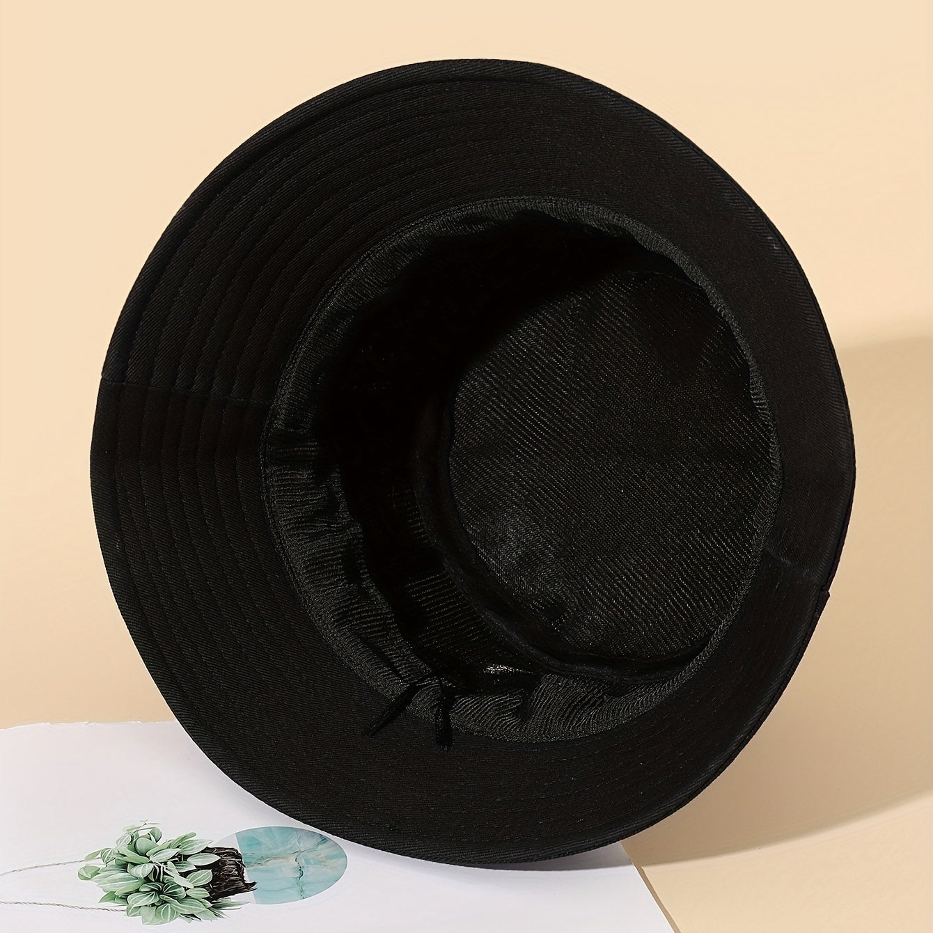 Embroidered Beach Bucket Hat - Lightweight, Solid Color, Sunscreen, Travel-Friendly Fisherman Cap for Outdoor Activities - Perfect for Beach, Travel, and Leisure