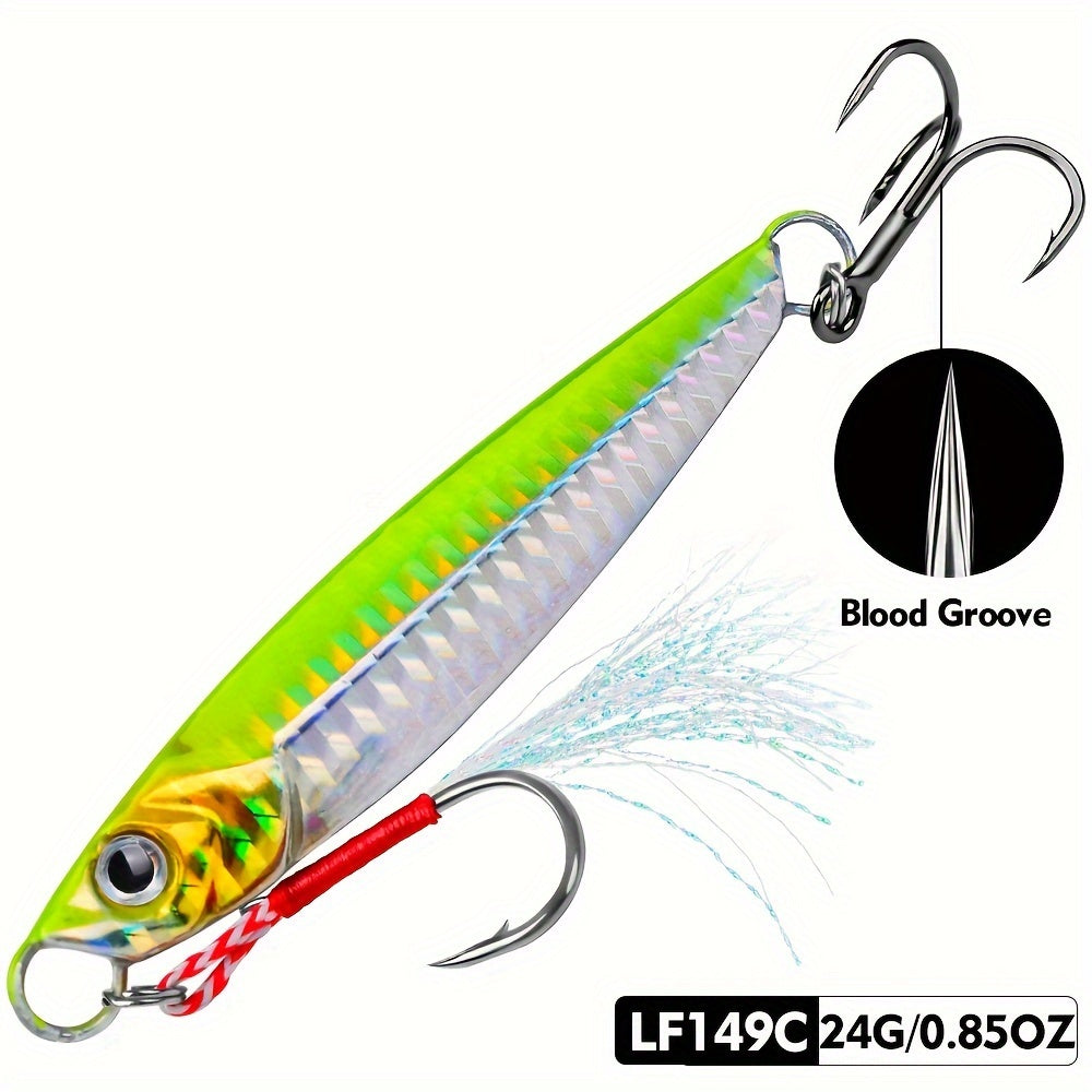 17g-60g PROBEROS Premium Metal Jig Fishing Lure - Versatile Sizes for Bass, Trout & More with Long Casting Distance