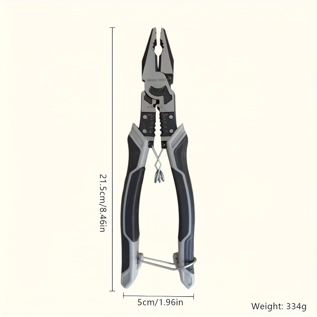 Multi-Function Combination Wire Cutter Pliers, Professional Hand Tool Automatic Wire Stripper Stripping Tools Wire Cutter, Industrial Grade Cutting Pliers With PVC Handle