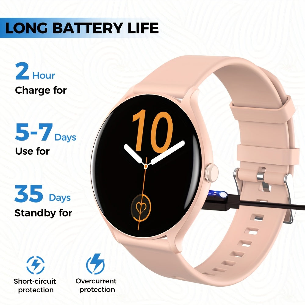 [Smartwatch with AI Voice] LIFEBEE 2025 New Smartwatch | Full Screen, AI Voice Control, 100+ Watch Faces, Wireless, USB Charging, Lithium Battery-Polymer, Rechargeable, 100+ Exercise Modes, Pedometer, Distance, for Men, Women - The Superior Findings Depot