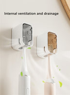 Toothbrush Storage Box - Wall-Mounted No Drill Space-Saving GONQIN