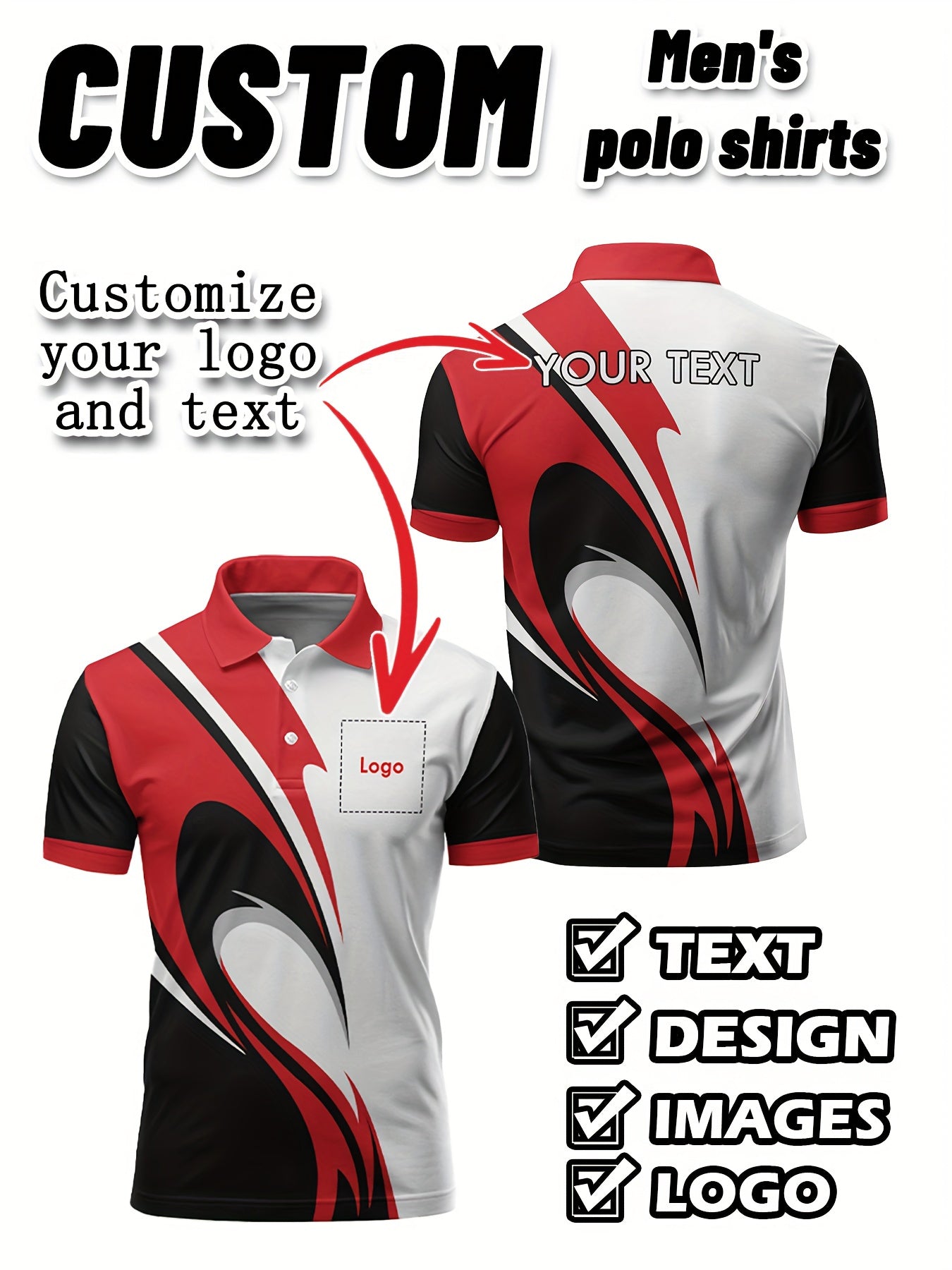 Men's Custom 3D Printed Shirt - Personalized Design & Name