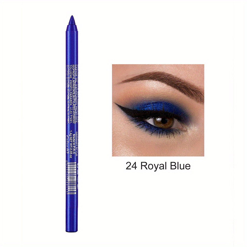 Versatile Eye Makeup Pen, Monochromatic Colored Eyeliner Pencil, Pearl GlitterEyeliner For Women, Creamy Eyeshadow Pencil, Waterproof, Professional Eye Liner/Shadow Makeup For Siren's Eye Look, Daily Makeup, Cosplay And Hallo - The Superior Findings Depot