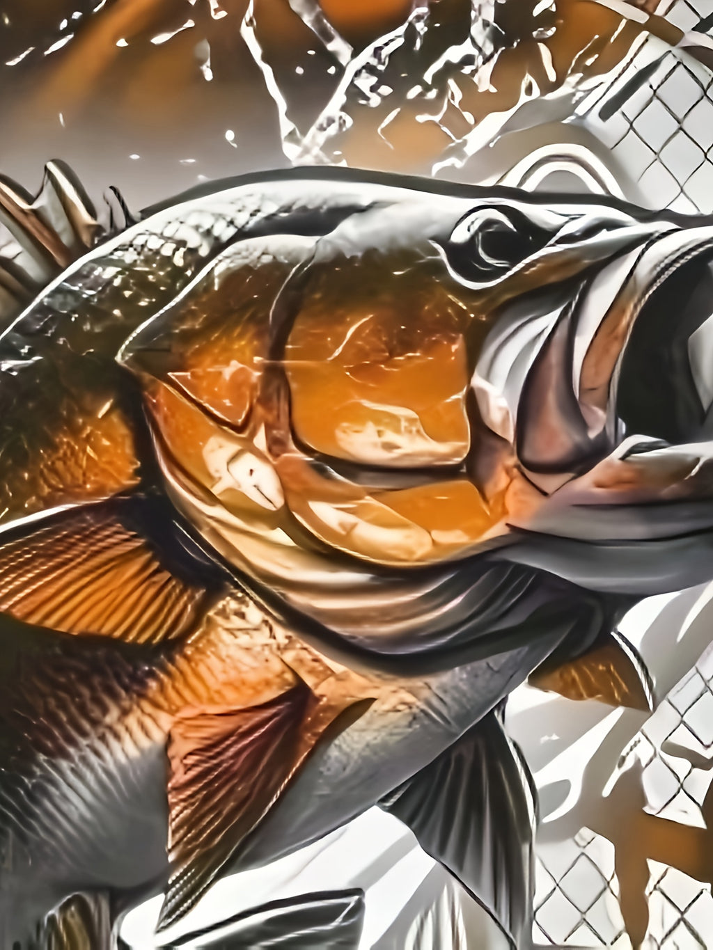 Men'S 3D Printed Fish T-Shirt | Suitable for Summer Outdoor Activities, Fishing, and Cycling | Crew Neck, Regular Fit, Slight Stretch Fabric