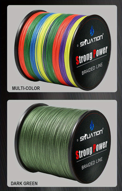 300/500M 4-Strand Multifilament PE Braided Fishing Line - I-Super Strong Anti-abrasion, Smooth Long Casting, 328/546YDS, 10/20/30/40/80LB (4.54/9.07/13.61/18.21/18.94/G36) Abashisekeli