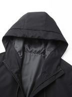 [Lightweight Hooded Jacket] Men's Lightweight Hooded Jacket - Beige Zip-Up Coat with Drawstring Hood, Non-Stretch Fabric for Formal & Casual Outfits - Everyday & Special Events - Model 932, South African Men' Rugby Jacket, Af - The Superior Findings Depot