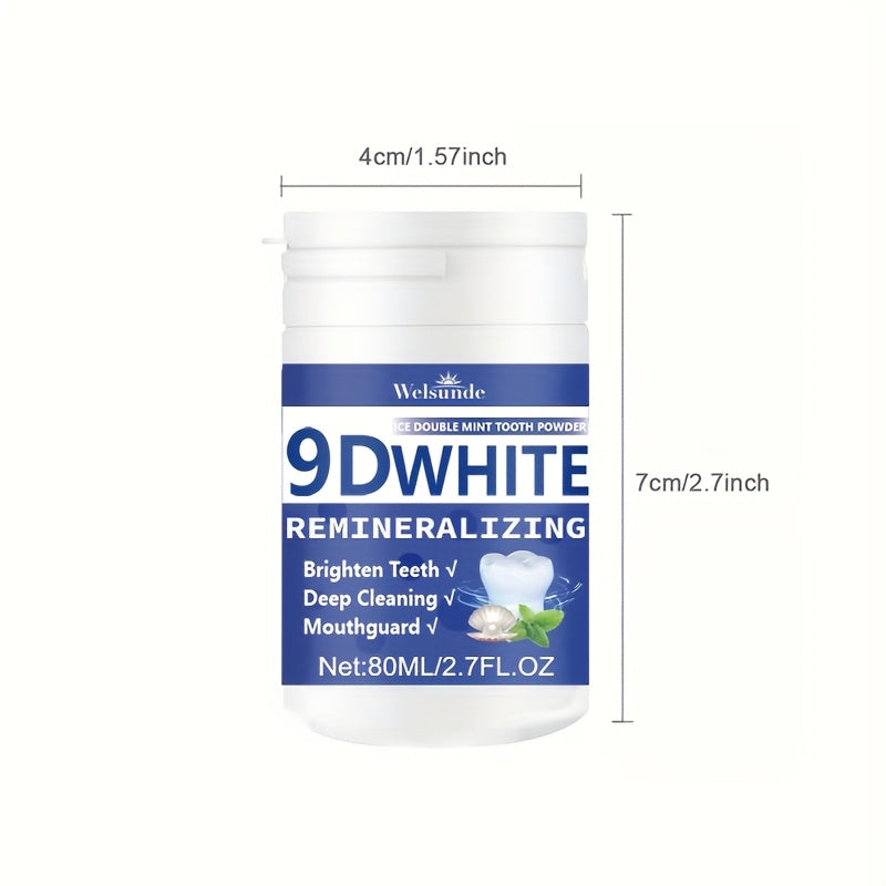 9D White Remineralizing Hydroxyapatite Tooth Powder, Tooth Whitening Powder, Deep Cleaning, Fresh Breath, Ideal for Oral Health & Hygiene Gift for Women Men, Breath Freshener, Toothpaste, Tooth Cleaning Powder for Daily Life - The Superior Findings Depot