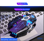 Silvery Carved Wired Mouse for E-Sports Gaming, Silent and Sound Chicken-Eating Mouse Macro for Desktops and Laptops - The Superior Findings Depot